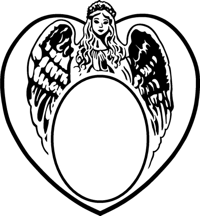 Angel with Heart Photo Frame